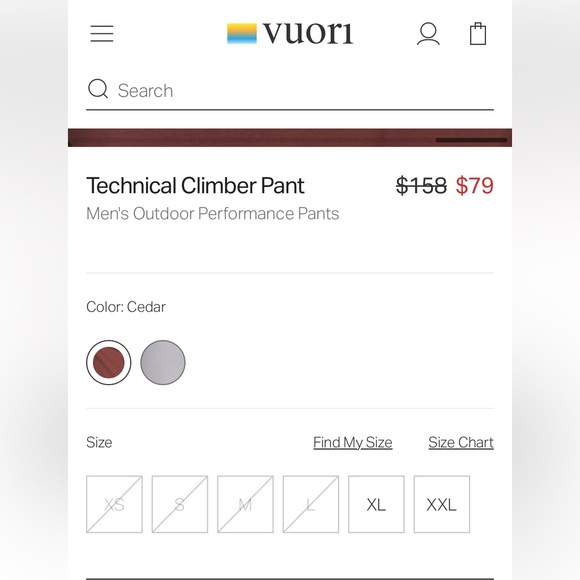 Vuori Technical Climber Pant - Cedar - size M - Picture 13 of 15